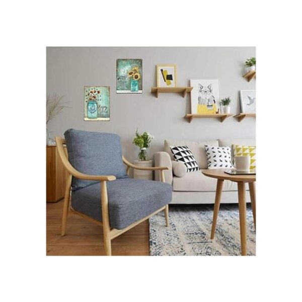 TISOSO Enjoy The Little Things Vintage Metal Sign Poppies