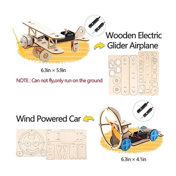 Kit de modelo de experimento científico de madera auto de_4