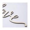 Letrero de madera con texto en inglés Love Wood Letra