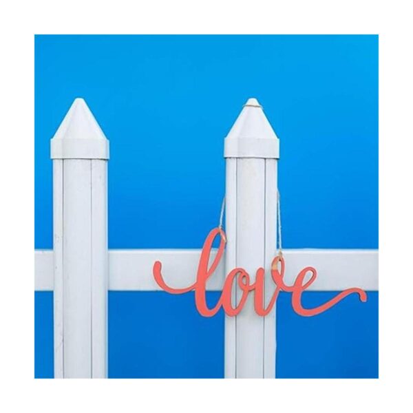 Letrero de madera con texto en inglés Love Wood Letra