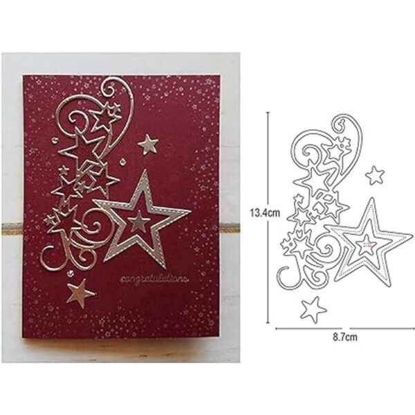 Troqueles de metal con borde de racimo de estrellas copos