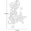 Troqueles de metal con borde de racimo de estrellas copos