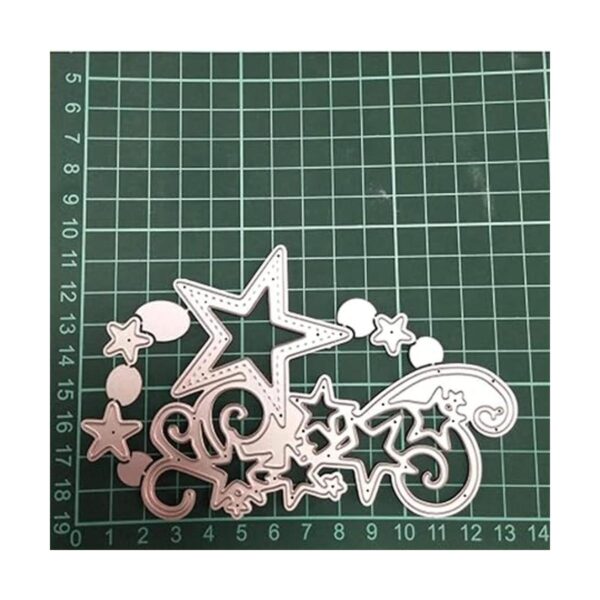 Troqueles de metal con borde de racimo de estrellas copos