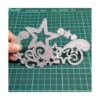 Troqueles de metal con borde de racimo de estrellas copos