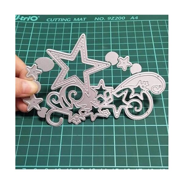Troqueles de metal con borde de racimo de estrellas copos