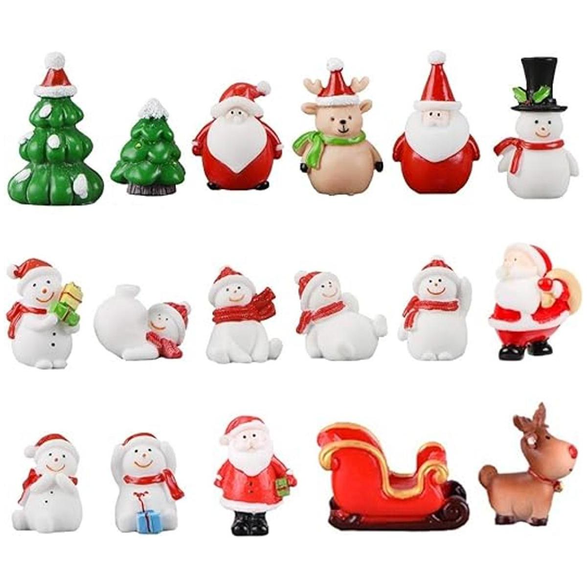 Kit de adornos en miniatura de Navidad 17 piezas de