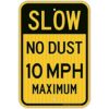 Señal de límite de velocidad lento sin polvo 10 MPH 18 x_1