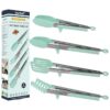 Juego de pinzas de cocina 4 en 1 de acero inoxidable para