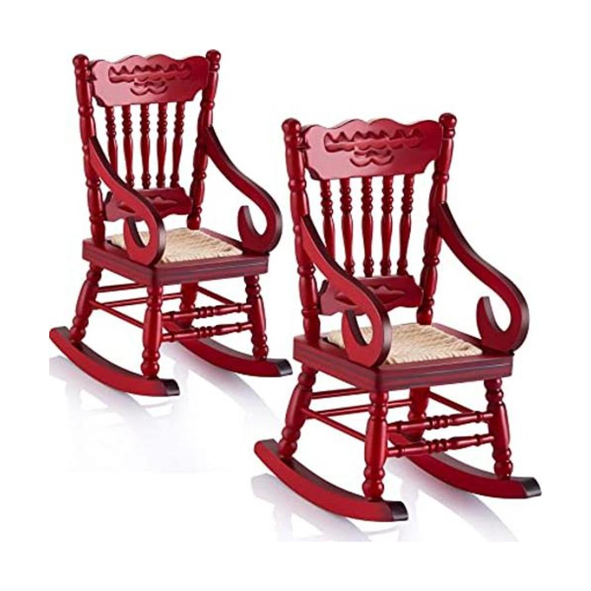 Sumind 2 sillas de madera para casa de muñecas 112 de