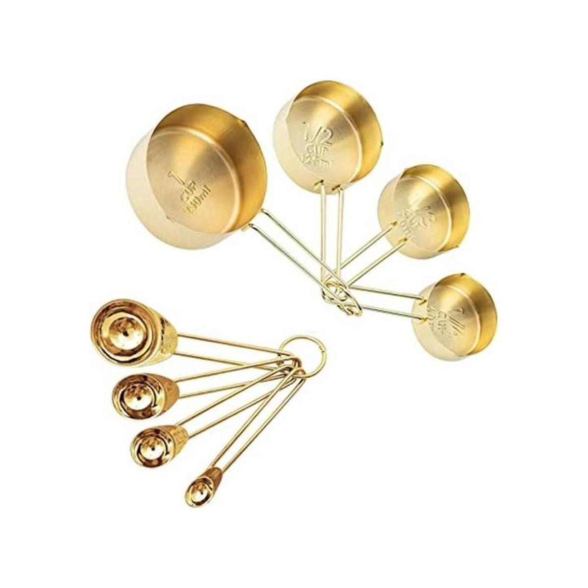 Juego de tazas y cucharas medidoras 8 piezas de tazas