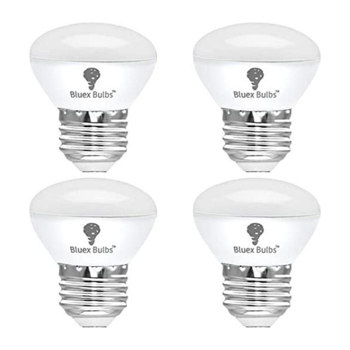 Paquete de 4 bombillas LED R14 de 4 W base E26 mini