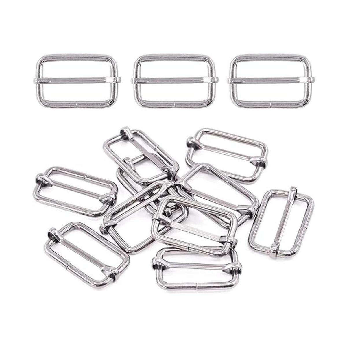 Swpeet 60 anillos de metal plateado de 54 pulgadas a