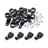 Swpeet Paquete de 120 clips de cable de nailon blanco de
