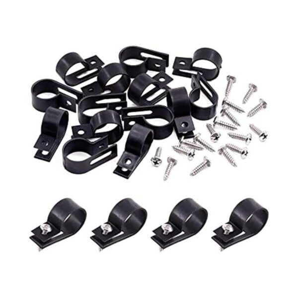 Swpeet Paquete de 120 clips de cable de nailon blanco de