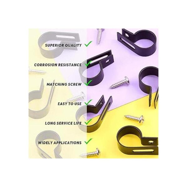 Swpeet Paquete de 120 clips de cable de nailon blanco de