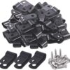 Keadic 60 abrazaderas de cable de nailon negro de 0.2 in