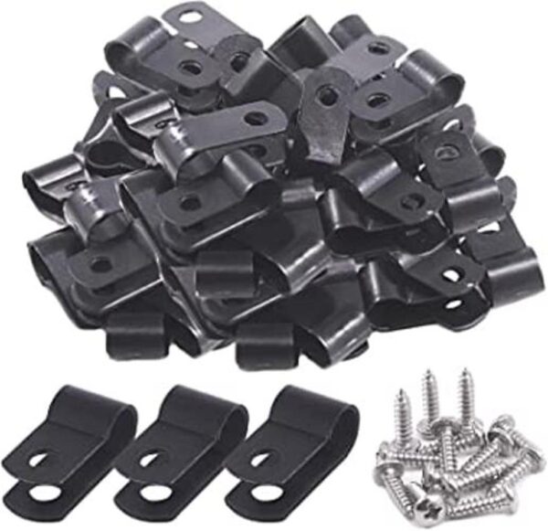 Keadic 60 abrazaderas de cable de nailon negro de 0.2 in
