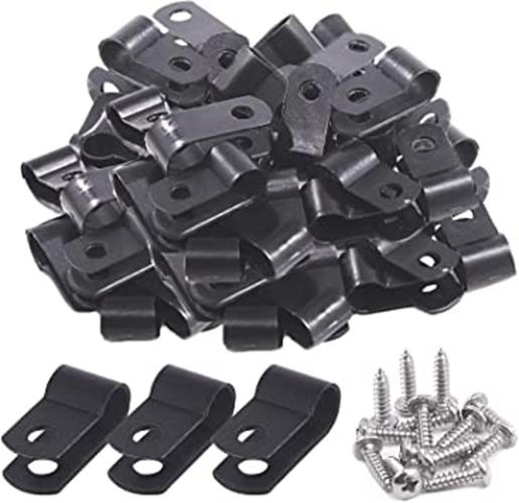 Keadic 60 abrazaderas de cable de nailon negro de 0.2 in