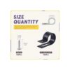 Swpeet Paquete de 120 clips de cable de nailon blanco de
