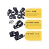 Swpeet Paquete de 120 clips de cable de nailon blanco de