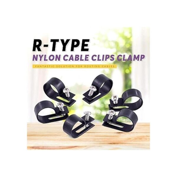 Swpeet Paquete de 120 clips de cable de nailon blanco de