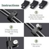 Keadic 60 abrazaderas de cable de nailon negro de 0.2 in