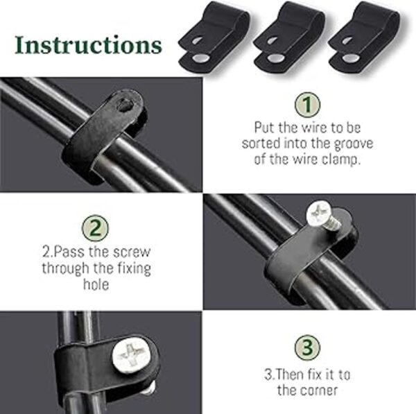 Keadic 60 abrazaderas de cable de nailon negro de 0.2 in