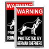 Signo de pastor alemán señal de advertencia para perro