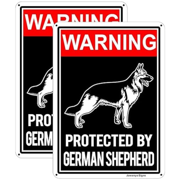 Signo de pastor alemán señal de advertencia para perro