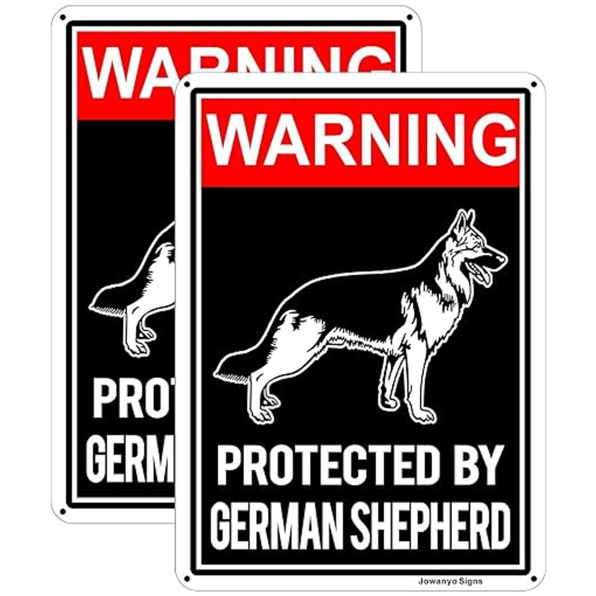 Signo de pastor alemán señal de advertencia para perro