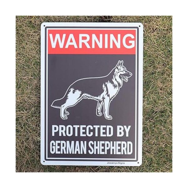 Signo de pastor alemán señal de advertencia para perro