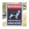 Signo de pastor alemán señal de advertencia para perro