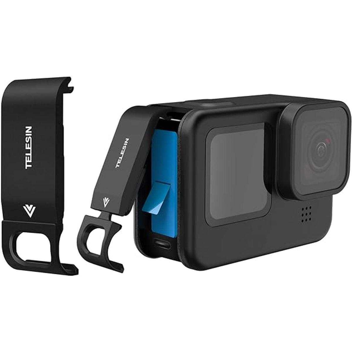 TELESIN Cubierta de batería de aluminio para GoPro Hero 11