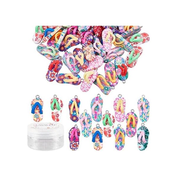 SUNNYCLUE 1 caja de 50 dijes de arcilla para chancletas