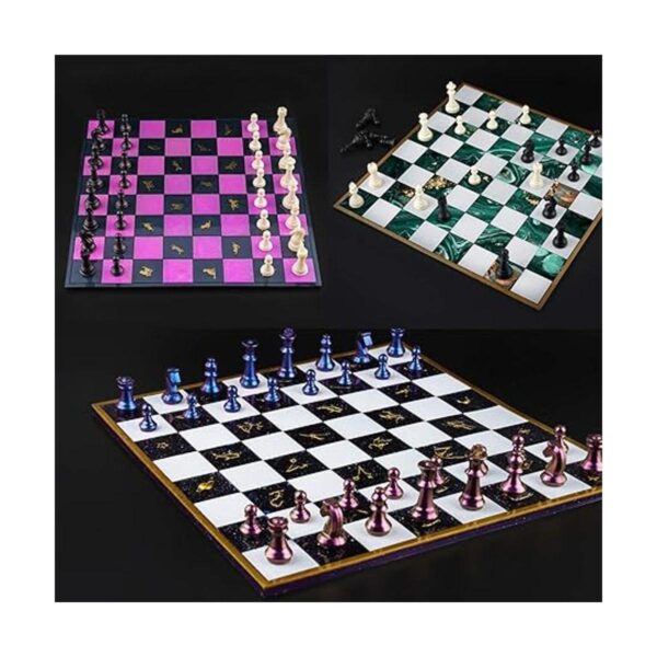 NiArt Juego de moldes de silicona para piezas de ajedrez