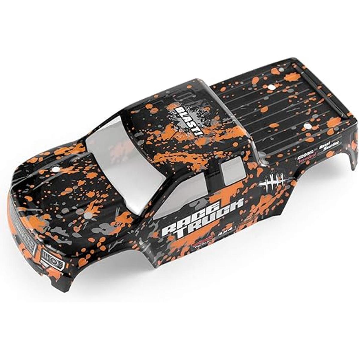 Los recambios del coche del Rc naranja de la cáscara del
