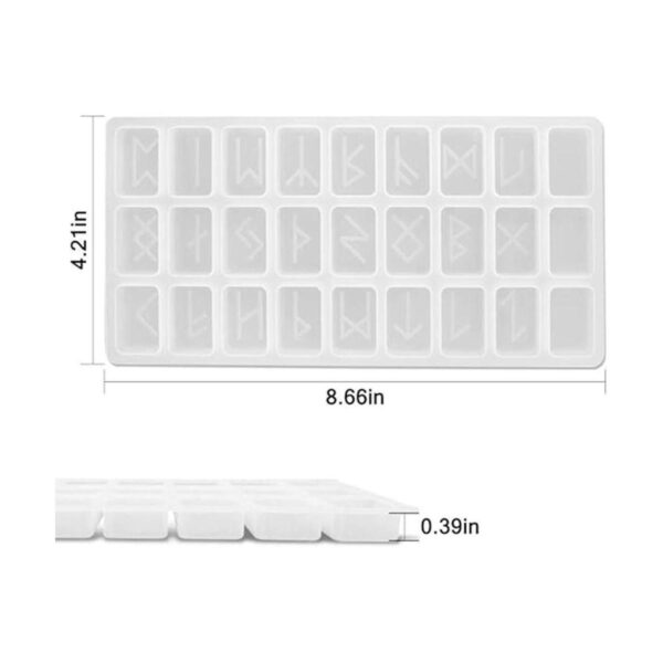 Juego de 2 moldes de resina de silicona FineGood Rune