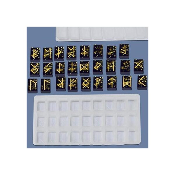 Juego de 2 moldes de resina de silicona FineGood Rune