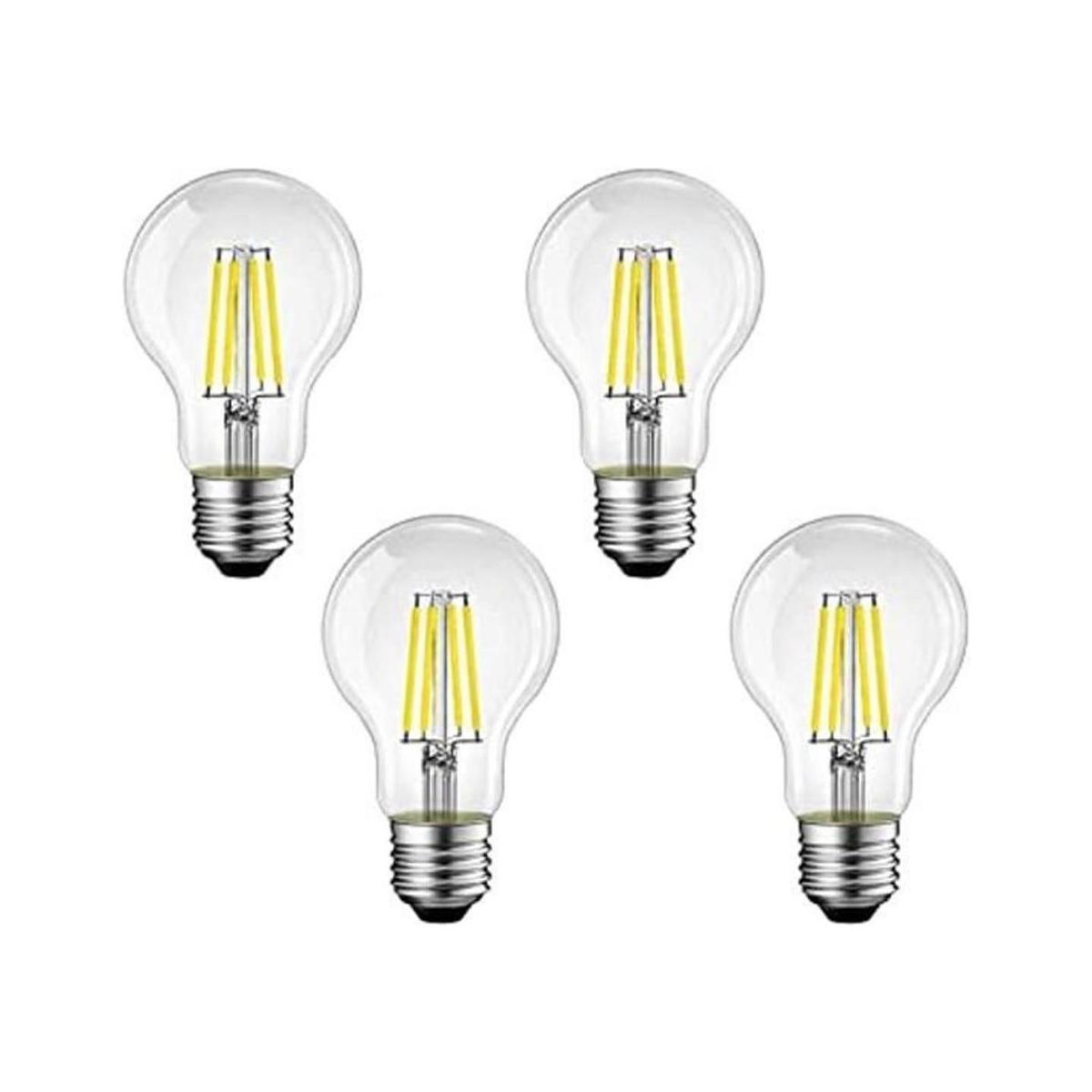 MD Lighting Lote de 4 bombillas LED A19A60 color