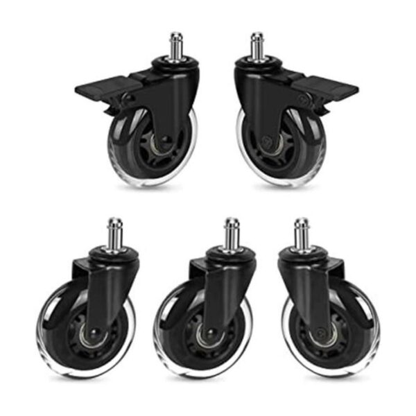 Hirate Juego de 5 ruedas para silla de oficina 2 con_1