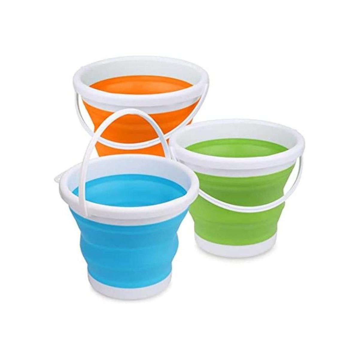 Juguetes plegables de silicona para playa juego de cubos