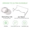 Kit de jarra de germinación de semillas 2 tarros de boca