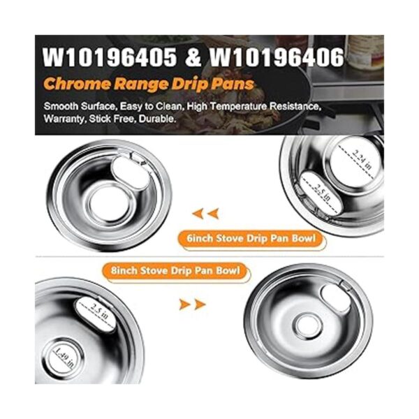 Kit de sartenes de goteo W10196405 W10196406 de Blutoget