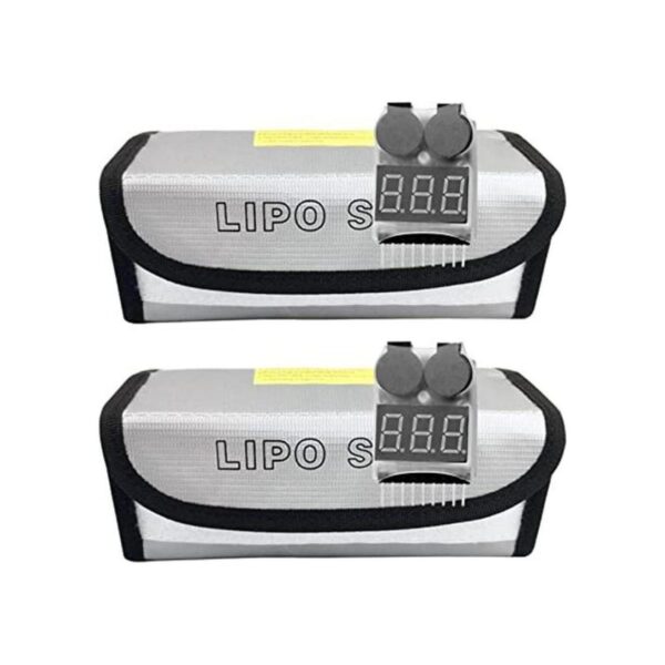 Paquete de 4 bolsas de 7.283 x 2.953 x 2.362 in Lipo a