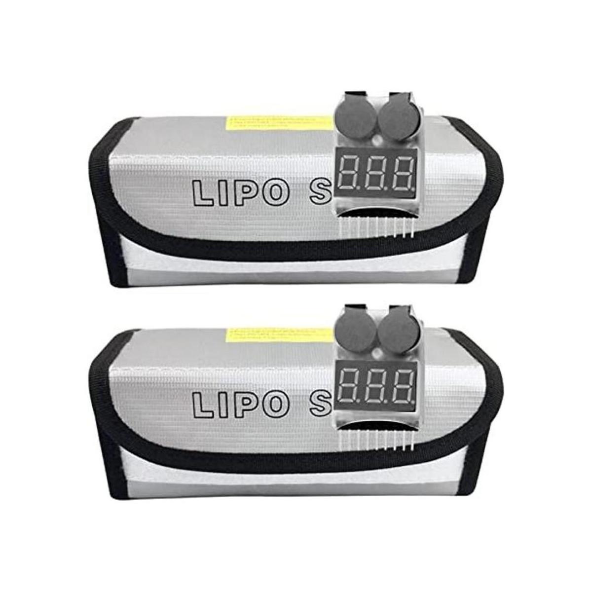 Paquete de 4 bolsas de 7.283 x 2.953 x 2.362 in Lipo a