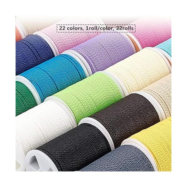 OLYCRAFT Cordón de poliéster encerado de 264 yardas 0.039