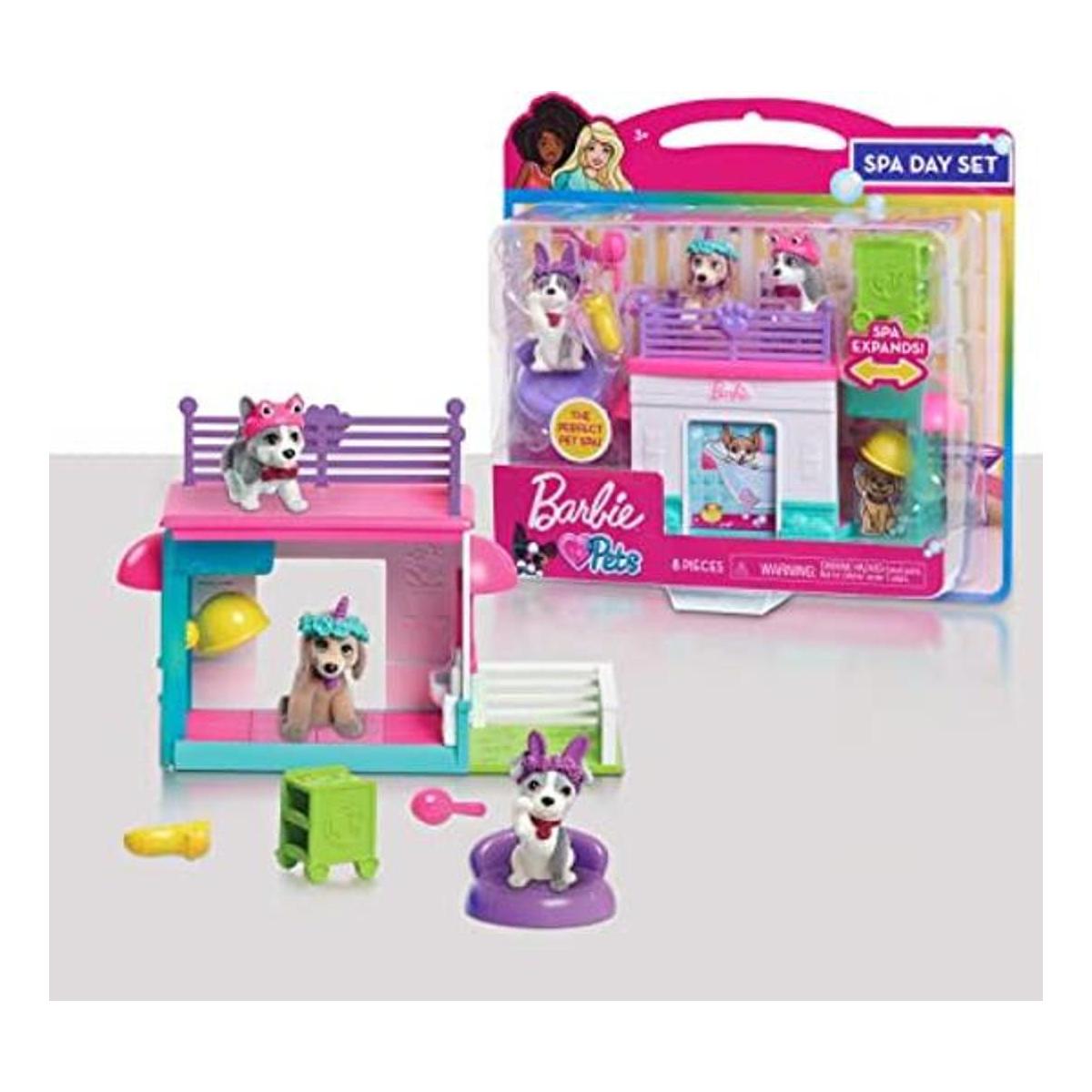 Just Play Juego de 8 piezas de Barbie Pets para el día