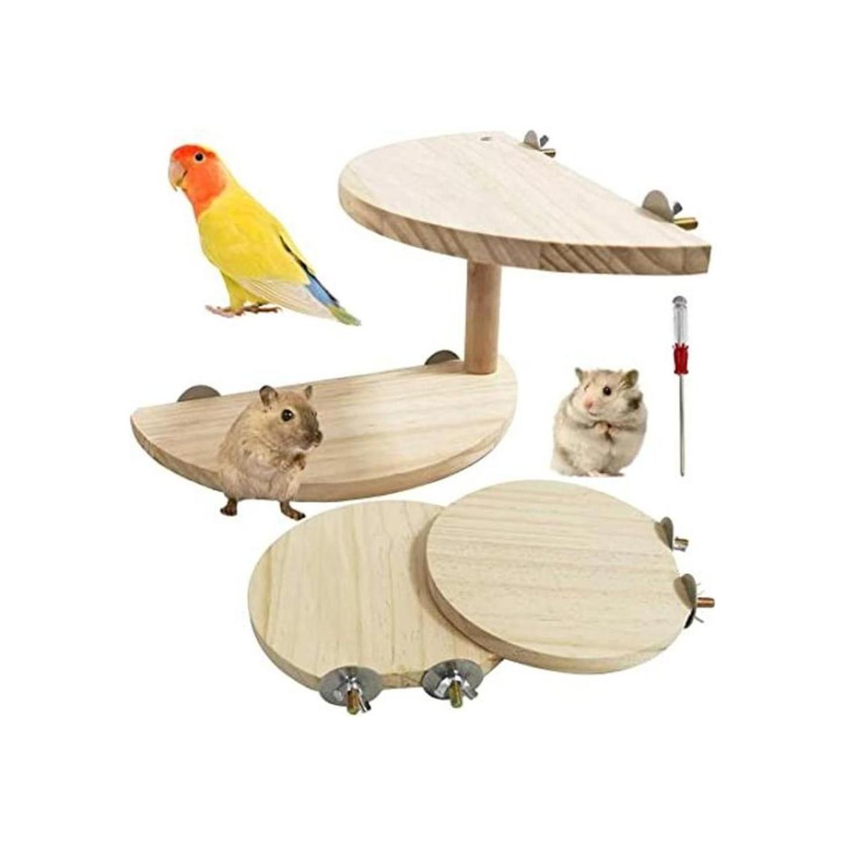 Kathson Hamster Plataforma de pie Rata de 2 niveles de