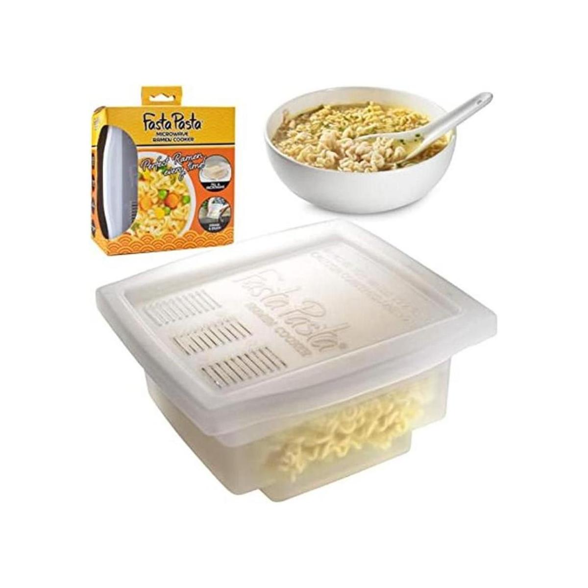 La olla de ramen original Fasta para microondas con tapa y