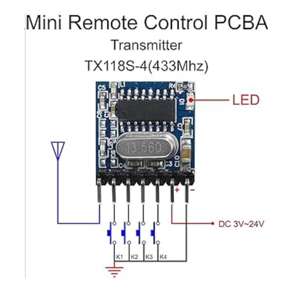 QIACHIP 3 juegos de 433 MHz RF transmisor y receptor_3